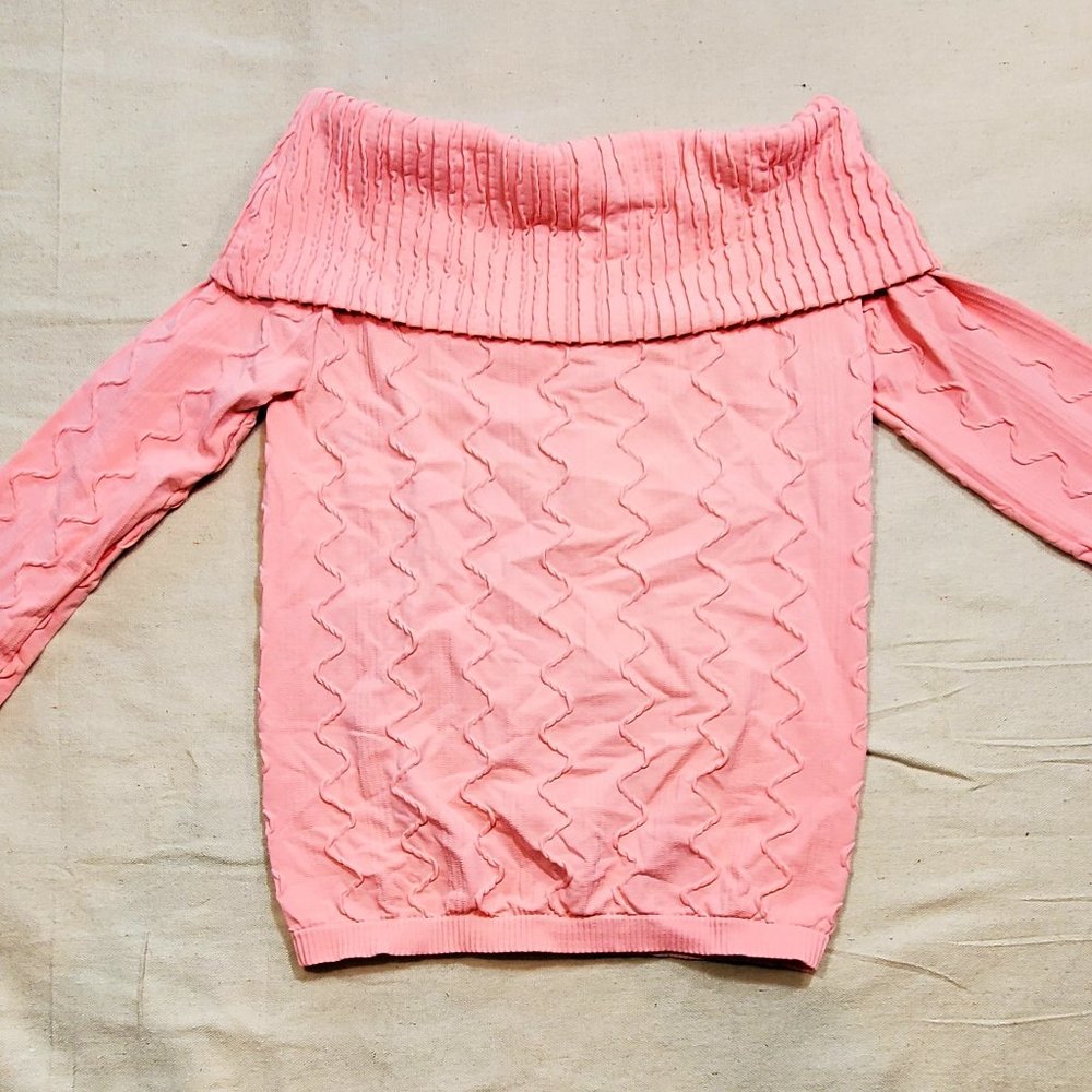 Shape Fx Sweatshirt - Roll Collar - Champagne Pink - One Size Fits All